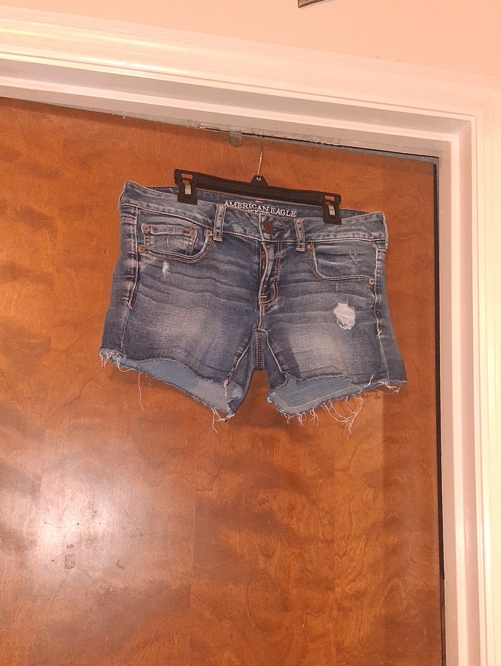 American Eagle Outfitters Distressed Denim Shorts - Blue